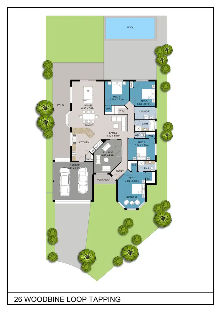 Floorplan of Homely house listing, 26 Woodbine Loop, Tapping WA 6065