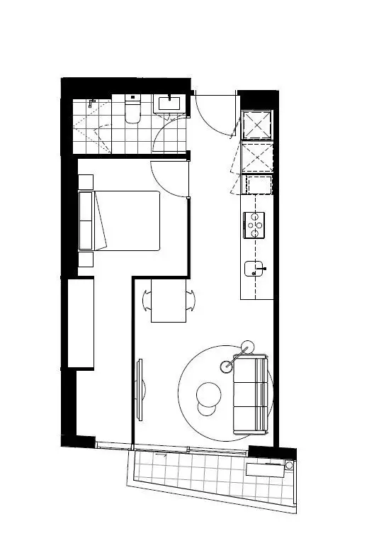 Floorplan of Homely apartment listing, 2303w/42-48 Balston Street, Southbank VIC 3006