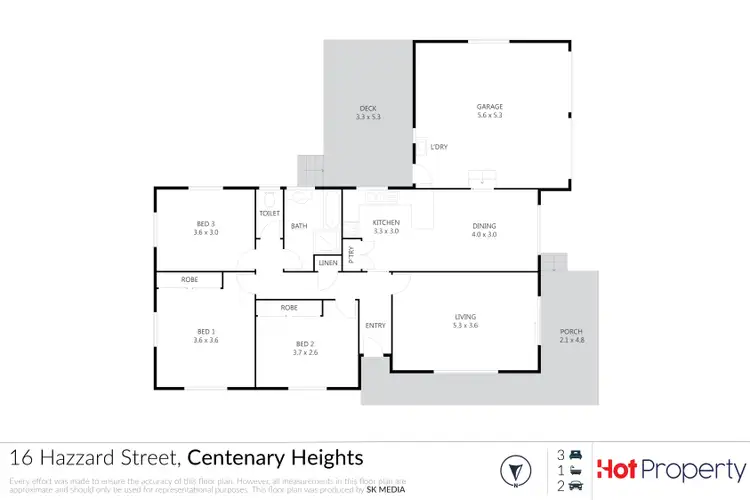 Floorplan of Homely house listing, 16 Hazzard Street, Centenary Heights QLD 4350