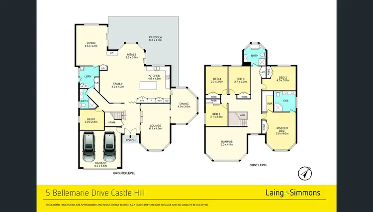 Floorplan of Homely house listing, 5 Bellemarie Drive, Castle Hill NSW 2154