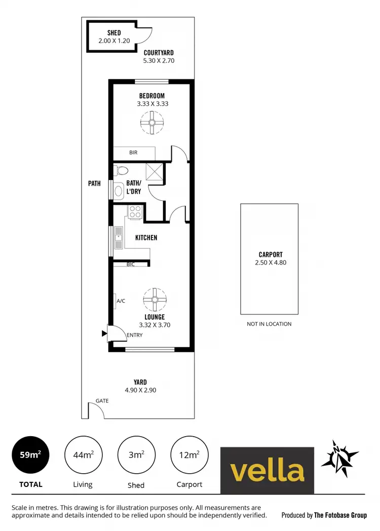 Floorplan of Homely unit listing, 4/88 Eighth Avenue  (ADJ ST PETERS), Joslin SA 5070