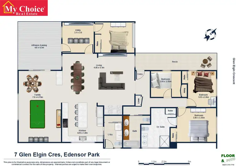 Floorplan of Homely house listing, 7 Glen Elgin Crescent, Edensor Park NSW 2176