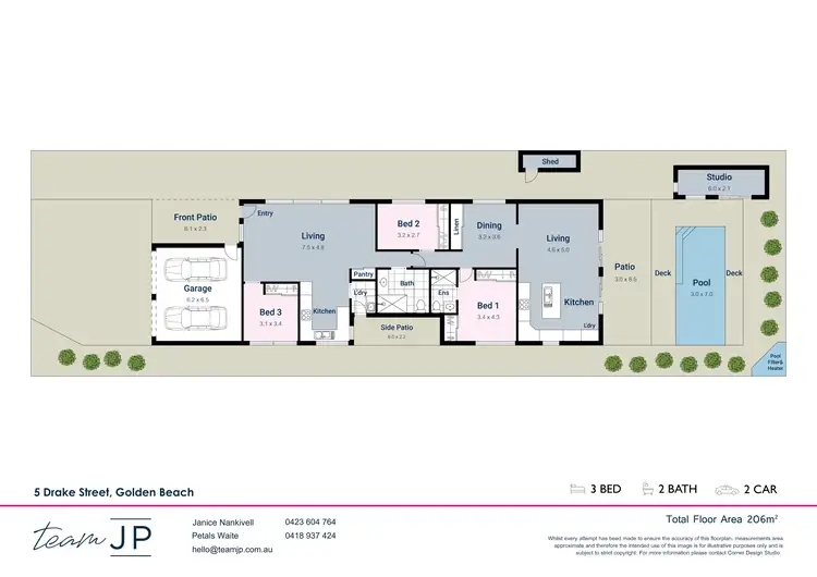 Floorplan of Homely house listing, 5 Drake Street, Golden Beach QLD 4551