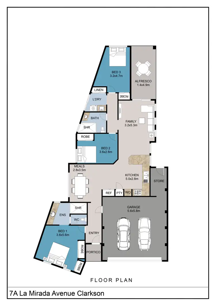 Floorplan of Homely house listing, 7A La Mirada Avenue, Clarkson WA 6030