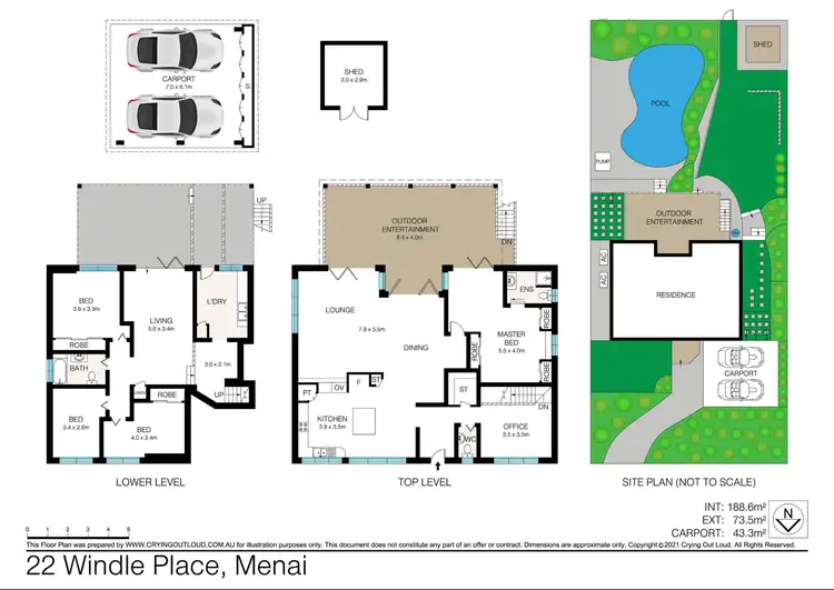 Floorplan of Homely house listing, 22 Windle Place, Menai NSW 2234