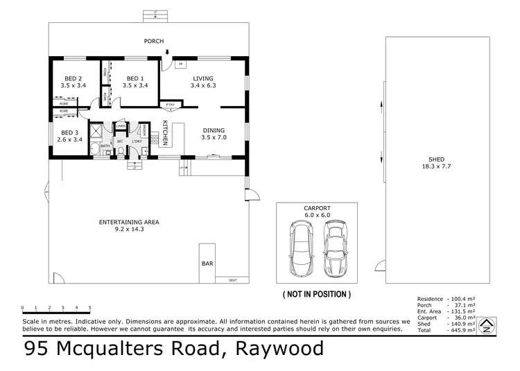 Floorplan of Homely rural property listing, 95 Mcqualters Road, Raywood VIC 3570