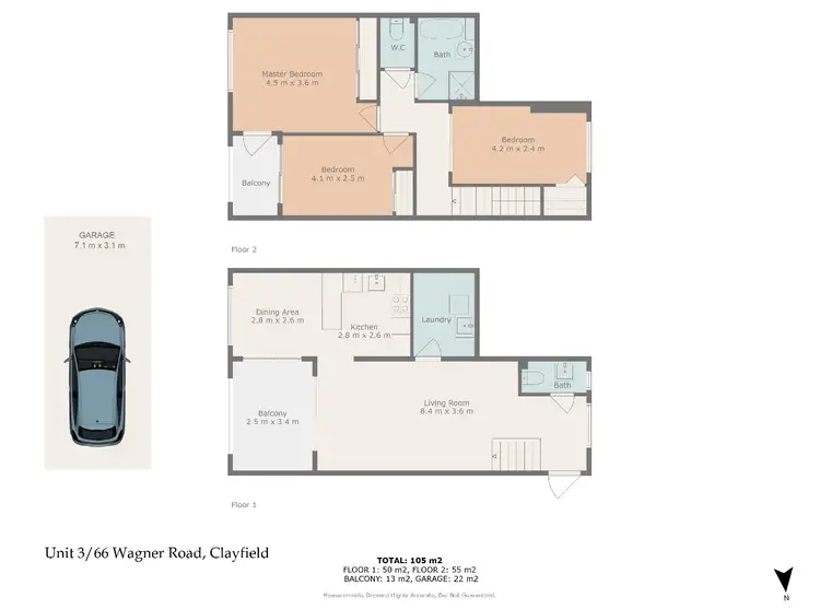 Floorplan of Homely apartment listing, 3/66 Wagner Road, Clayfield QLD 4011