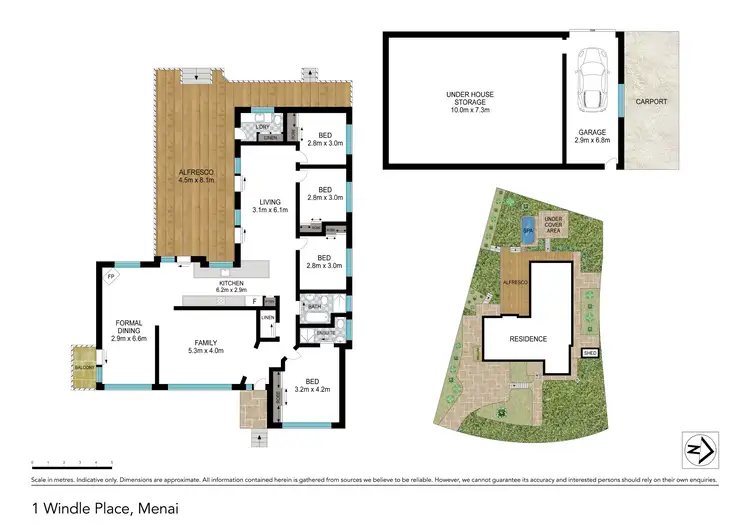 Floorplan of Homely house listing, 1 Windle Place, Menai NSW 2234
