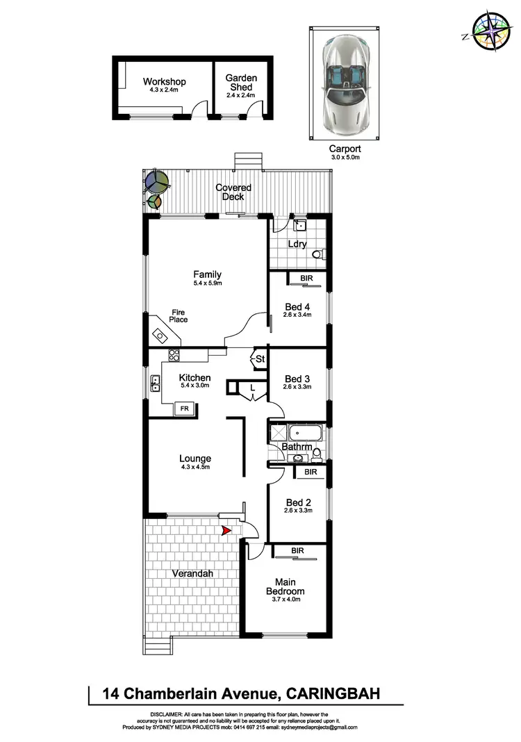 Floorplan of Homely house listing, 14 Chamberlain Avenue, Caringbah NSW 2229