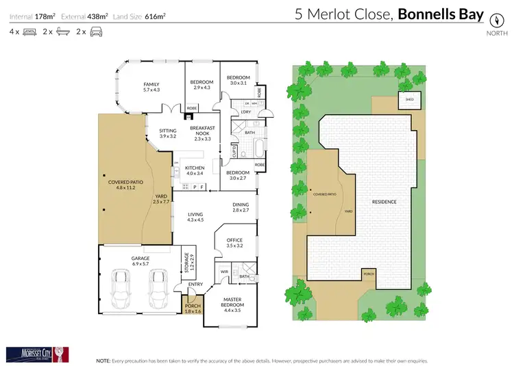 Floorplan of Homely house listing, 5 Merlot Cl, Bonnells Bay NSW 2264
