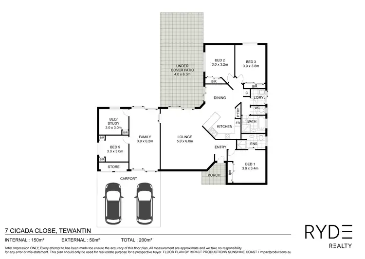 Floorplan of Homely house listing, 7 CICADA CLOSE, Tewantin QLD 4565
