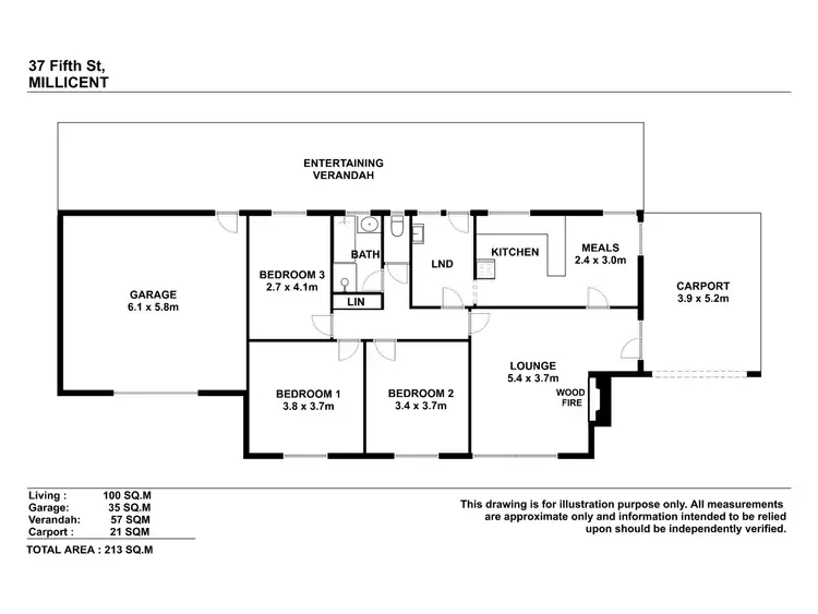Floorplan of Homely house listing, 37 Fifth Street, Millicent SA 5280