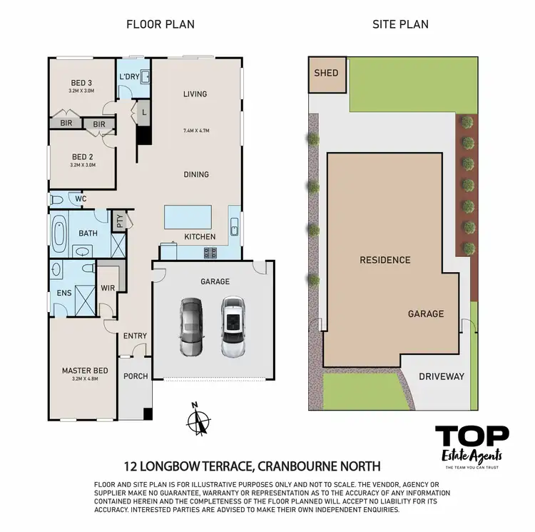 Floorplan of Homely house listing, 12 Longbow Terrace, Cranbourne North VIC 3977
