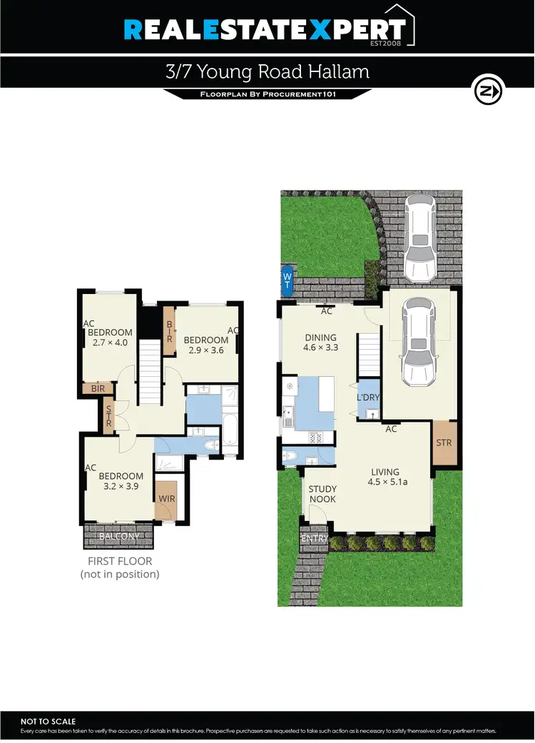 Floorplan of Homely townhouse listing, 2/7 Young Road, Hallam VIC 3803