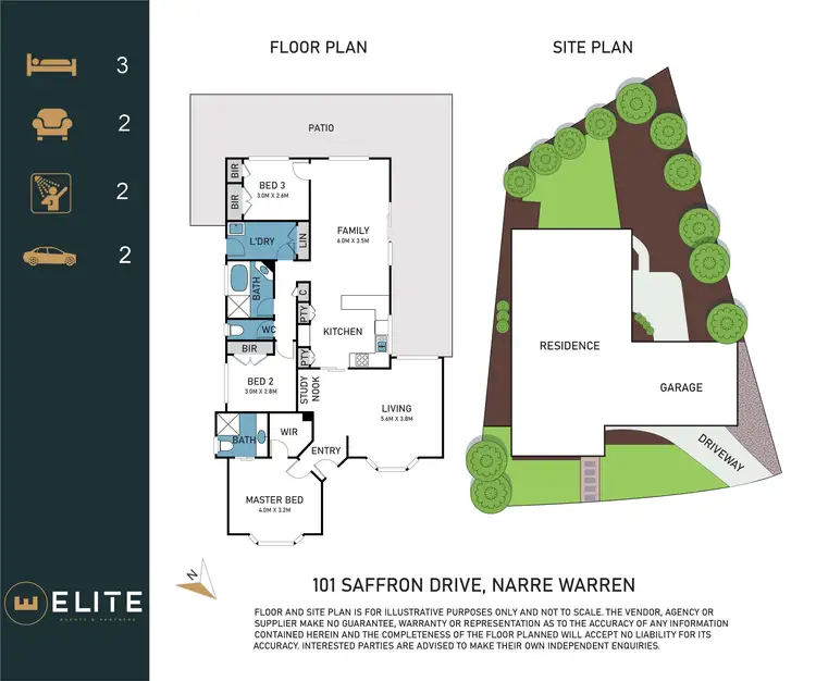 Floorplan of Homely house listing, 101 Saffron Drive, Narre Warren VIC 3805