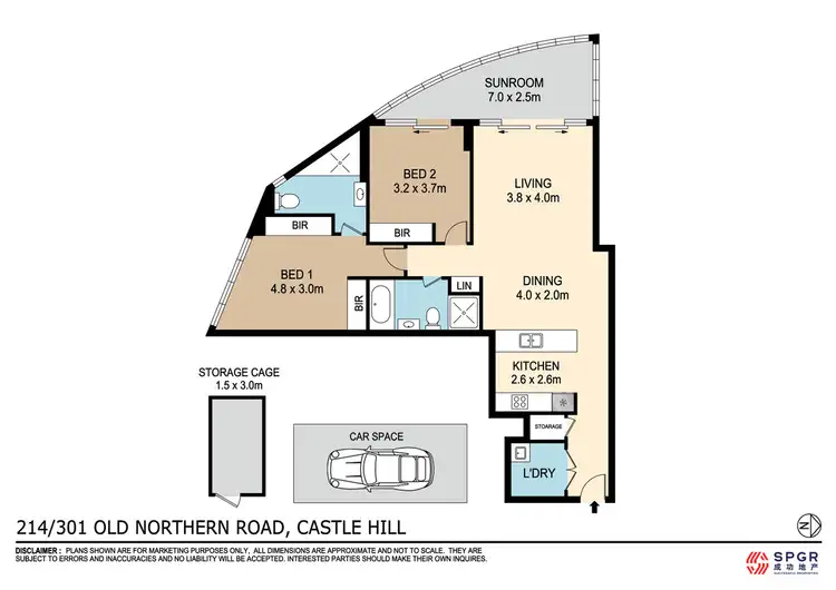 Floorplan of Homely apartment listing, B214/301 Old Northern Rd, Castle Hill NSW 2154