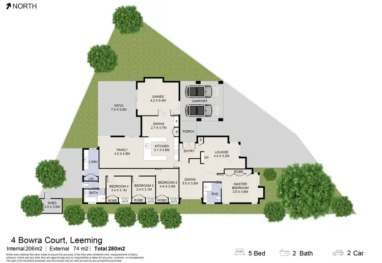 Floorplan of Homely house listing, 4 Bowra Court, Leeming WA 6149
