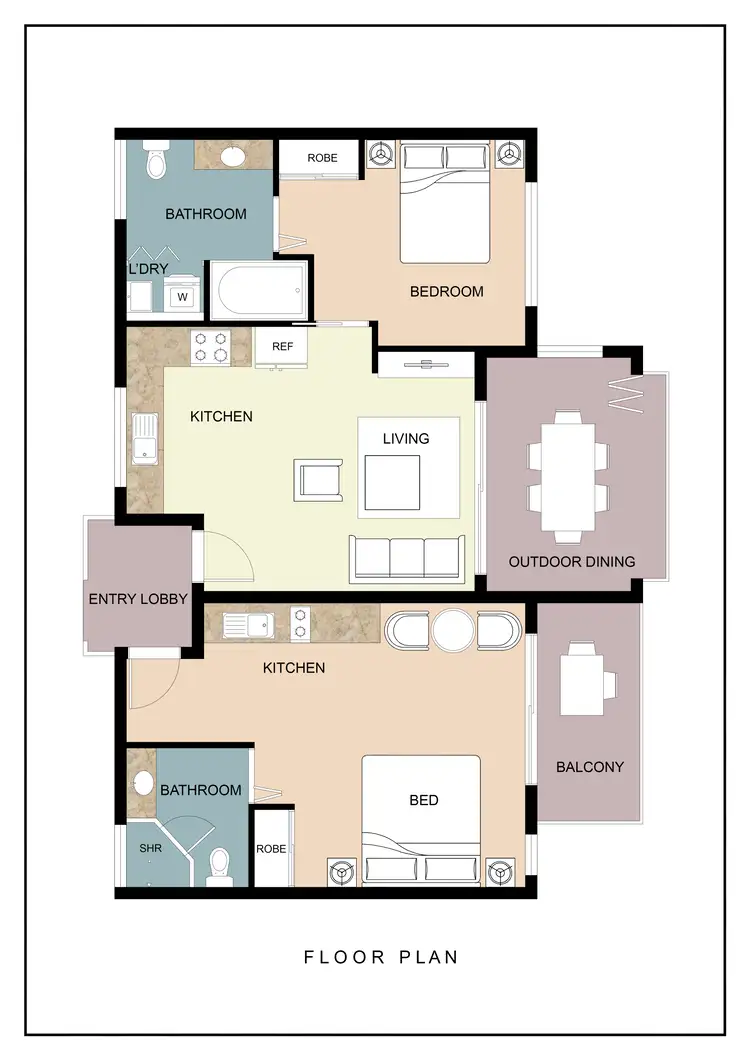 Floorplan of Homely apartment listing, 13/5-7 Water Street, Cairns City QLD 4870