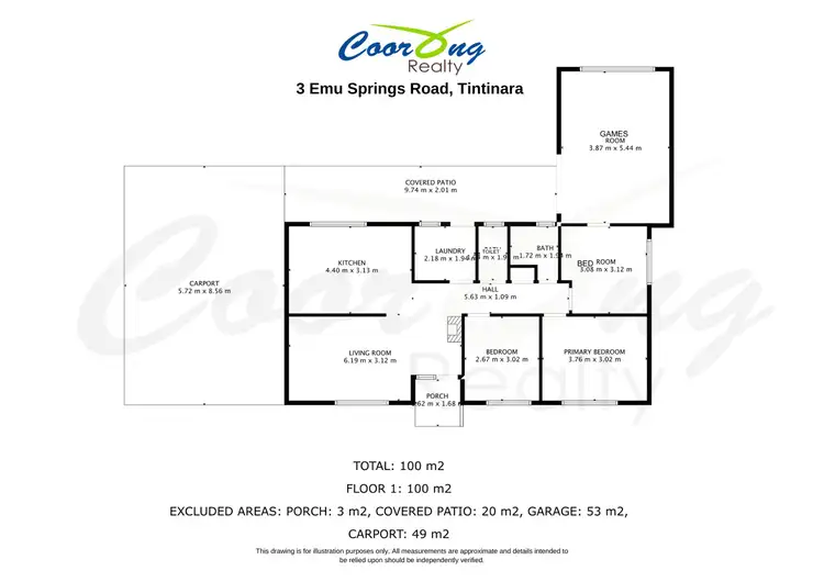 Floorplan of Homely house listing, 3 Emu Springs Road, Tintinara SA 5266