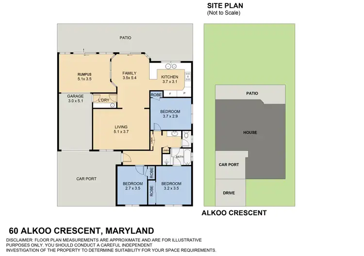 Floorplan of Homely house listing, 60 Alkoo Crescent, Maryland NSW 2287
