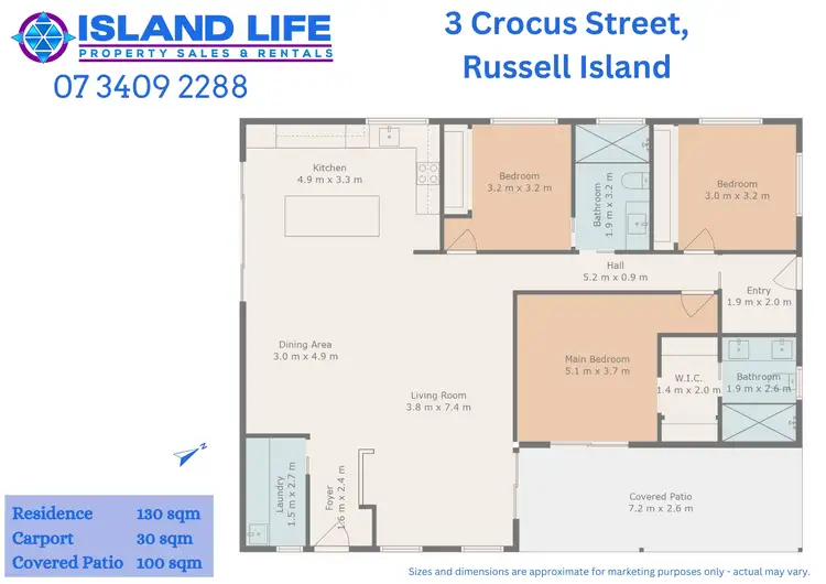 Floorplan of Homely house listing, 3 Crocus Street, Russell Island QLD 4184