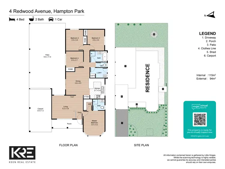 Floorplan of Homely house listing, 4 Redwood Avenue, Hampton Park VIC 3976
