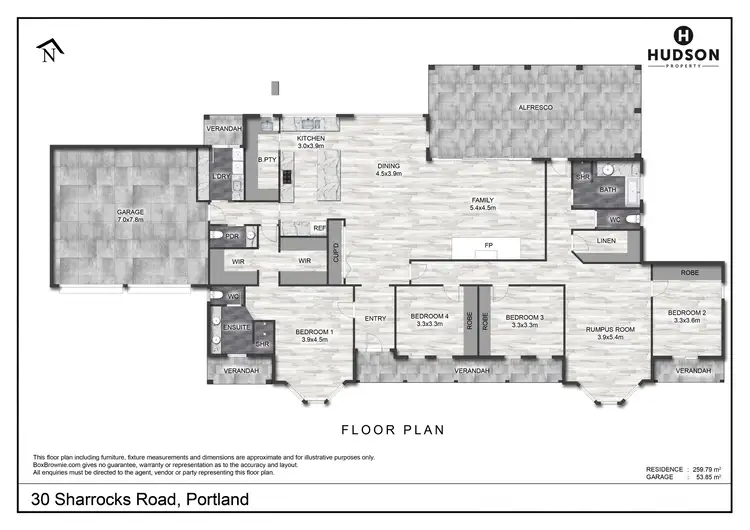 Floorplan of Homely rural property listing, 30 Sharrocks Road, Portland VIC 3305