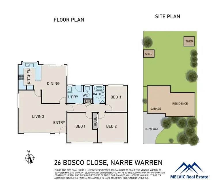 Floorplan of Homely house listing, 26 Bosco Close, Narre Warren VIC 3805