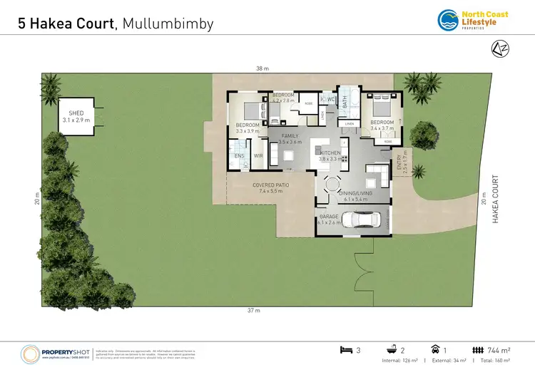 Floorplan of Homely house listing, 5 Hakea Court, Mullumbimby NSW 2482