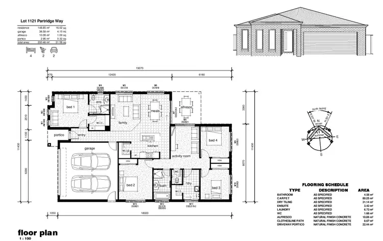 Floorplan of Homely house listing, 5 Partridge Way, Wodonga VIC 3690