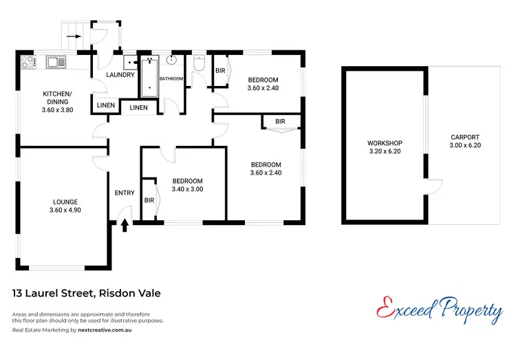 Floorplan of Homely house listing, 13 Laurel Street, Risdon Vale TAS 7016