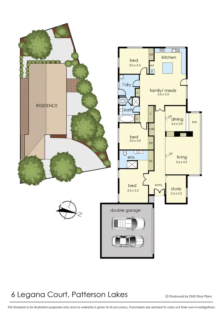 Floorplan of Homely house listing, 6 Legana Court, Patterson Lakes VIC 3197
