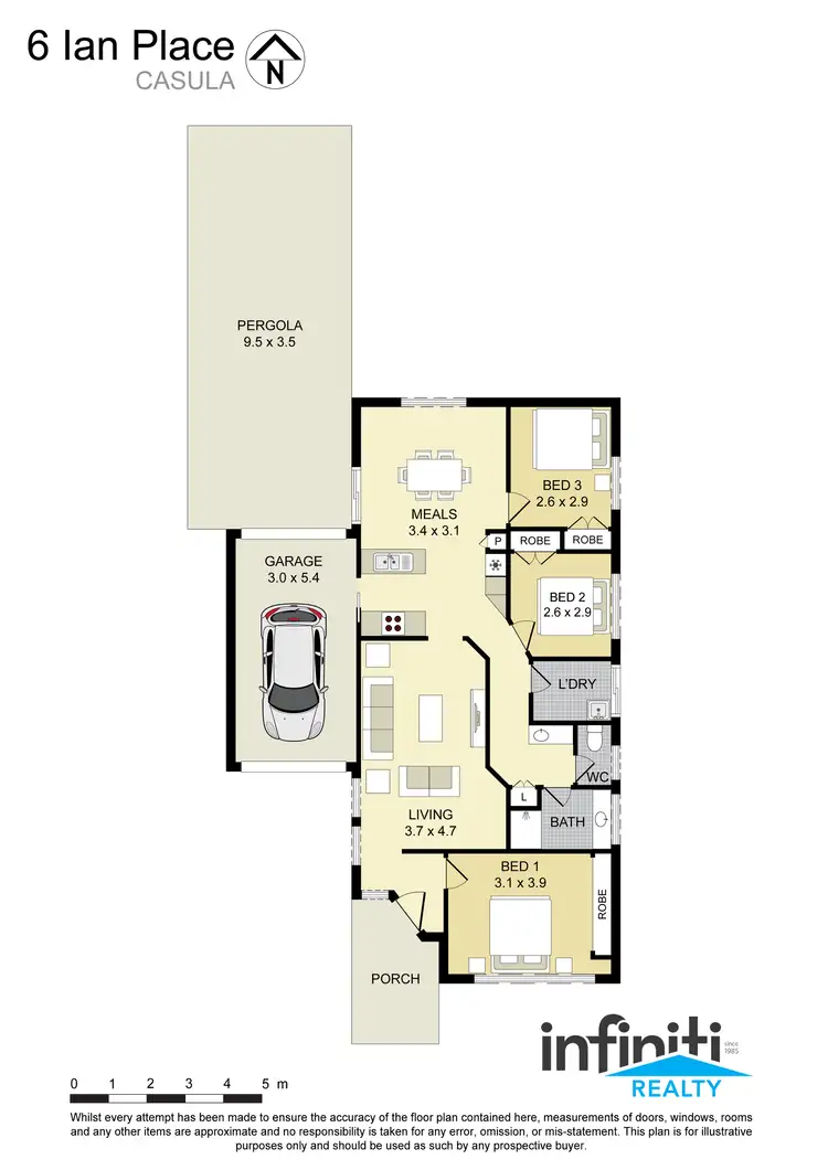 Floorplan of Homely house listing, 6 Ian Place, Casula NSW 2170