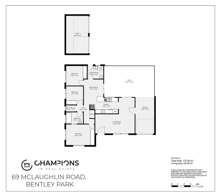Floorplan of Homely house listing, 69 McLaughlin Road, Bentley Park QLD 4869