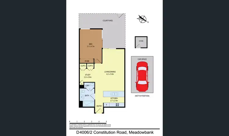 Floorplan of Homely apartment listing, D4006/1 Hamilton Crescent, Ryde NSW 2112