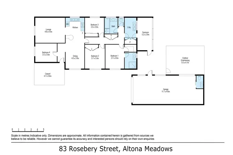 Floorplan of Homely house listing, 83 Rosebery Street, Altona Meadows VIC 3028