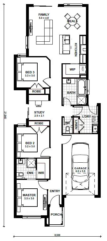 Floorplan of Homely house listing, Lot 727 Reef Street, Clyde VIC 3978