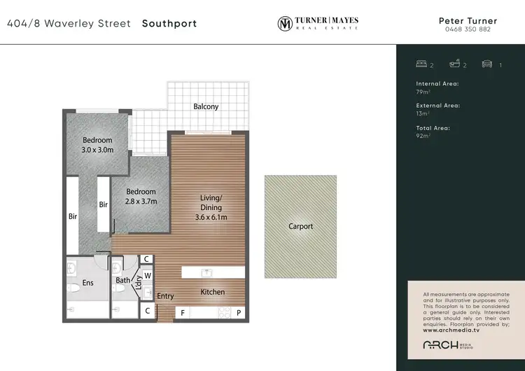 Floorplan of Homely apartment listing, 404/8 Waverley Street, Southport QLD 4215