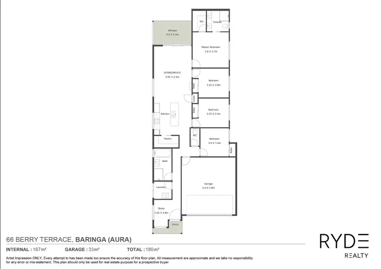 Floorplan of Homely house listing, 66 BERRY TERRACE, Baringa QLD 4551