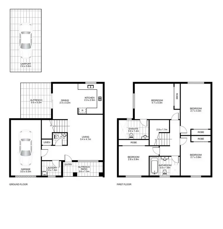 Floorplan of Homely townhouse listing, 20/32-34 O'Brien Street, Mount Druitt NSW 2770