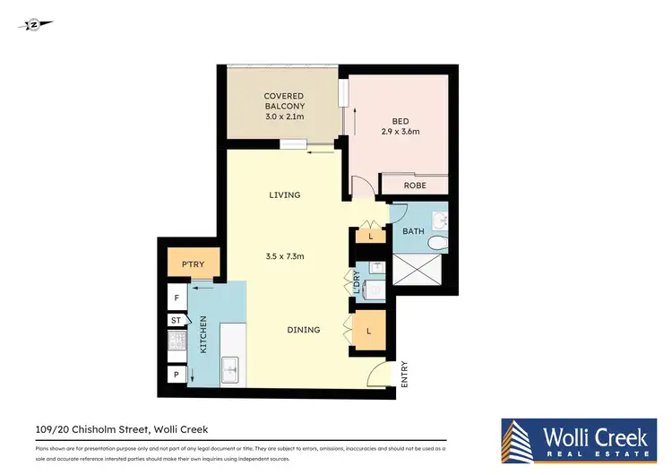 Floorplan of Homely apartment listing, 109/20 Chisholm Street, Wolli Creek NSW 2205
