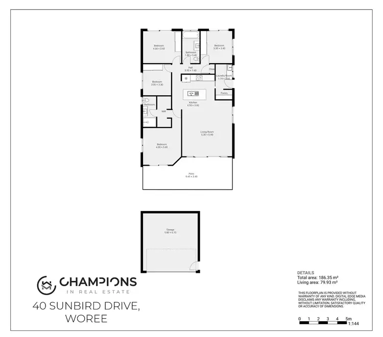 Floorplan of Homely house listing, 40 Sunbird Drive, Woree QLD 4868