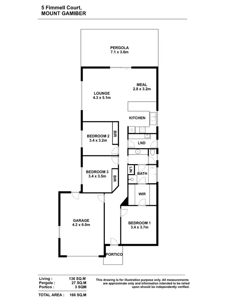 Floorplan of Homely house listing, 5 Fimmell Court, Mount Gambier SA 5290