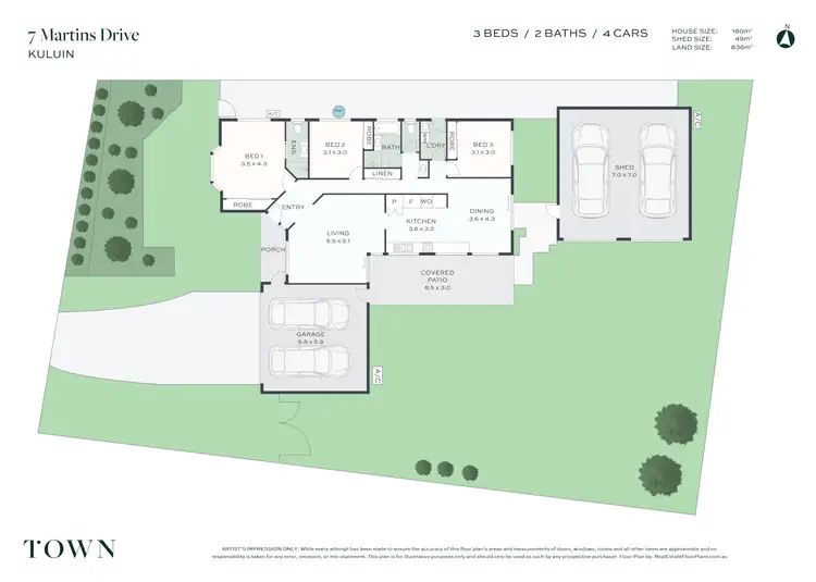 Floorplan of Homely house listing, 7 Martins Drive, Kuluin QLD 4558