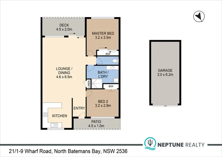 Floorplan of Homely unit listing, 21/1-9 Wharf Road, North Batemans Bay NSW 2536