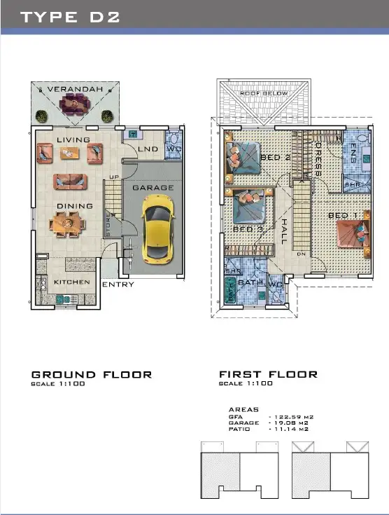 Floorplan of Homely townhouse listing, 43/20 Stewart Road, Griffin QLD 4503