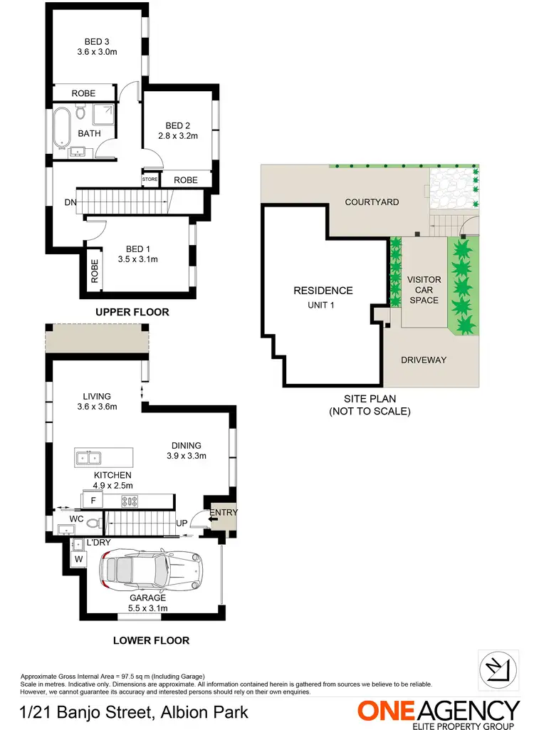 Floorplan of Homely townhouse listing, 1/21 Banjo Street, Albion Park NSW 2527