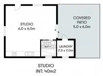 Floorplan of Homely studio listing, 3/1201 Main Arm Road, Upper Main Arm NSW 2482