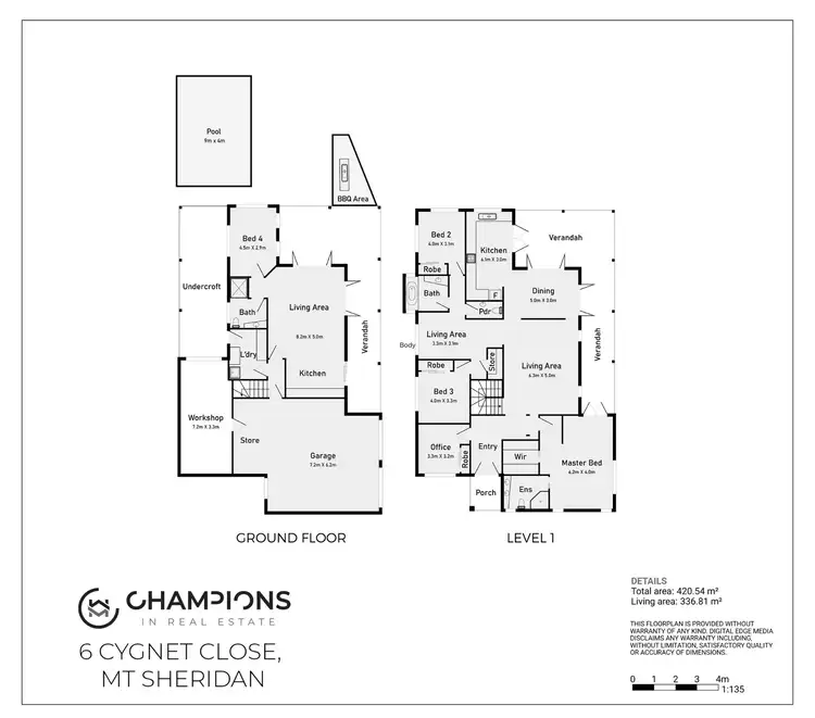 Floorplan of Homely house listing, 6 Cygnet Close, Mount Sheridan QLD 4868