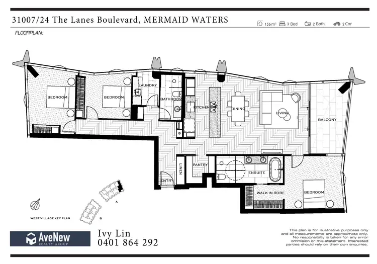 Floorplan of Homely unit listing, 31007/24 The Lanes Boulevard, Mermaid Waters QLD 4218